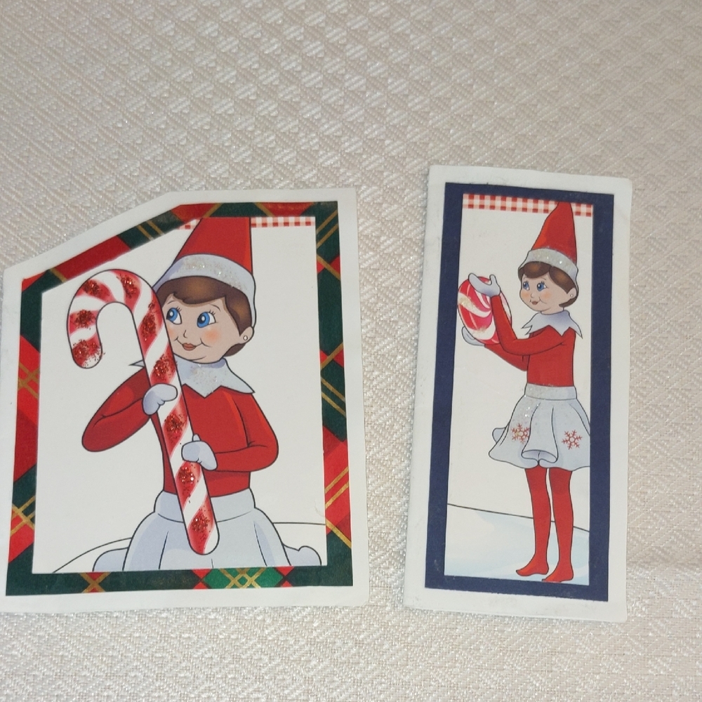 Elf On The Shelf Girl Handcrafted Gift Tags Cards Elf Messages